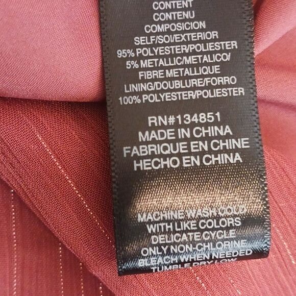 WAYF cinnamon chiffon ruched long puff sleeve top coquette girl sz L - Picture 11 of 11